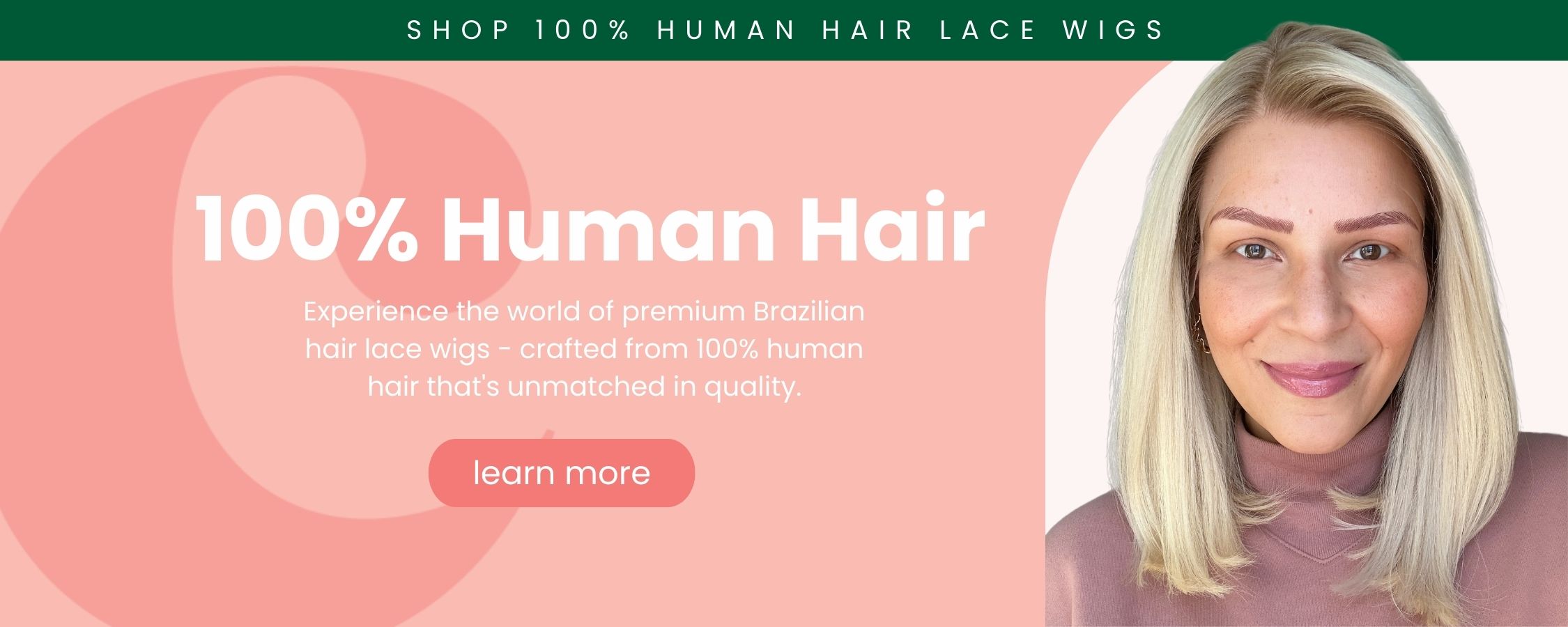 Banner 100% human hair